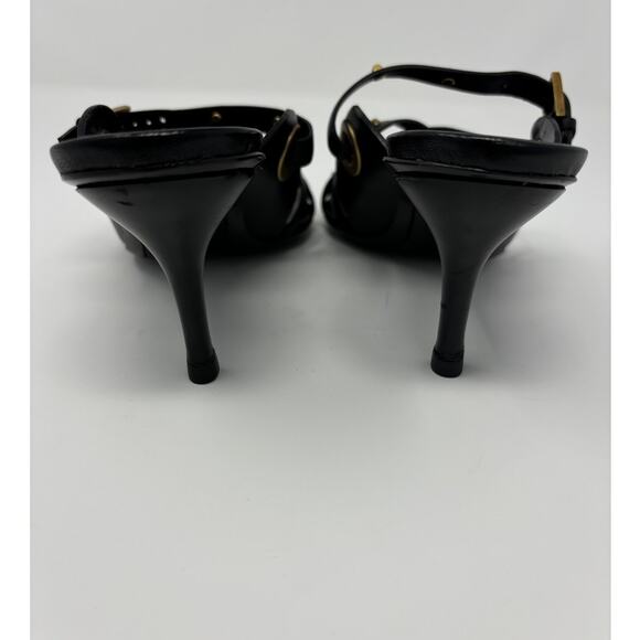 Gucci Women's Black Studded Strappy Heels Size 8 - Picture 13 of 16